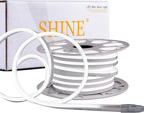 Miniatura 3 de Shine Decor Paquete de productos de cable de alimentación con kit de luces LED de neón blanco frío de 49.2 ft50 pies