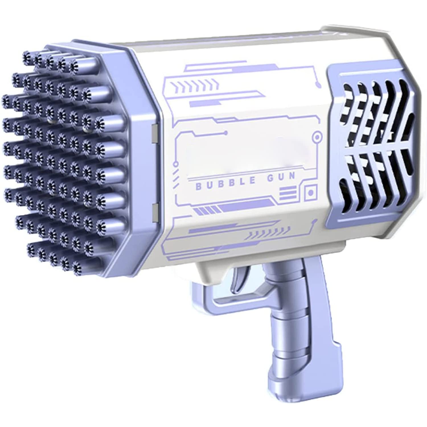 AWH Bubble Gun with 69-Hole and 2 Bottles Bubble Refill Solution for Kids Adults, Bubble Blower for Bubble Guns Party Wedding Favors, Summer Toy, Outdoors Activity, Easter, Birthday Gift