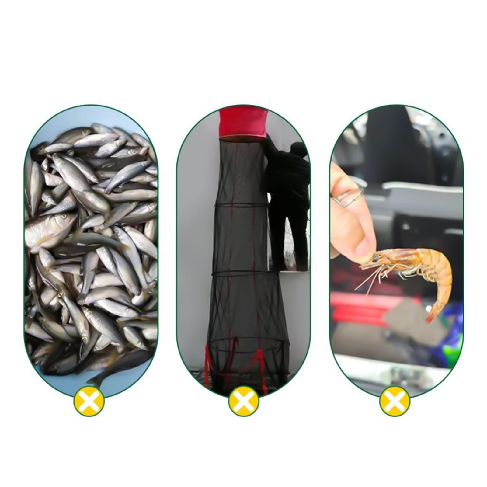 Generico Sacca Per Conservazione Pesce,Rete con Cordino per Pesci Piccoli | Attrezzatura da Capiente, Rete Portatile per Attività all’Aperto e Uso Quotidiano