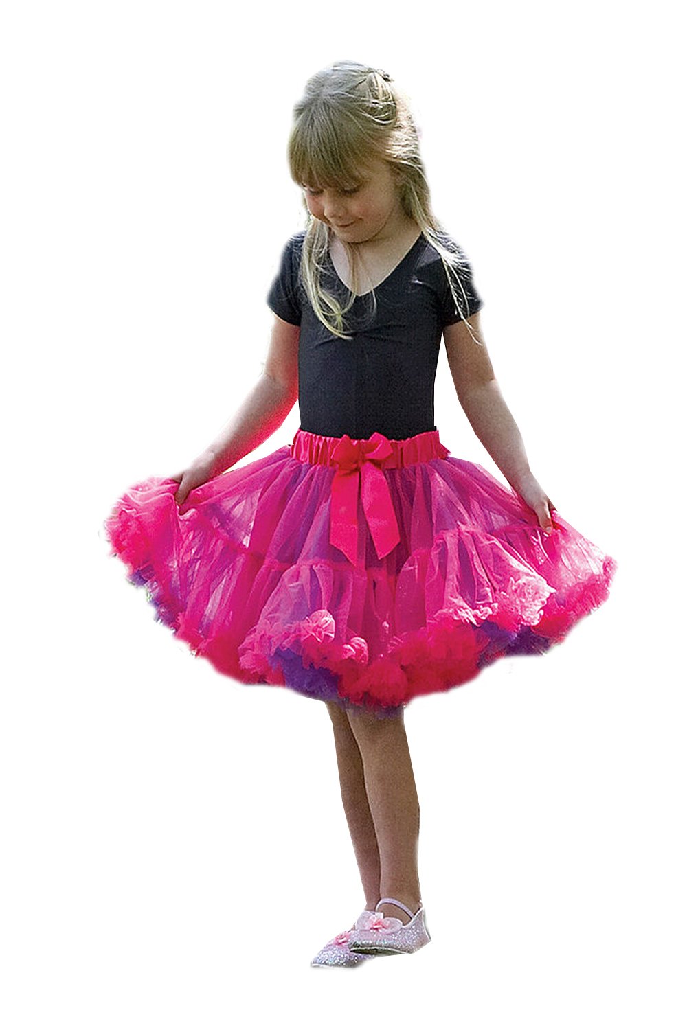 amscanamscan FTU-C-M-L Frothy Violet/Cerise Tutu Set for Girls - Age 9-13 Years - 1 PC