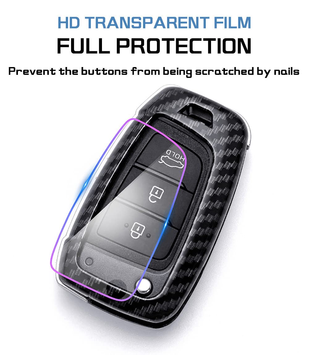 KUNIO Custodia Pieghevole Per Chiave Adatta Per Hyundai Elantra I10 I30 Solaris Tucson Sonata Santa Fe Mistra Creta Verna Cover ABS Chiave Auto Custodia Portachiavi 3 Tasti A Rosso - Foto 10