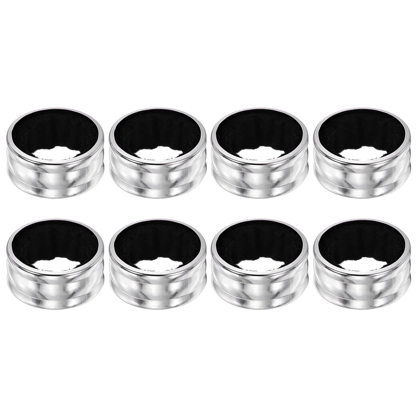 Collier de bouteille de vin en acier inoxydable noir uxcell pour cuisine lot de 8
