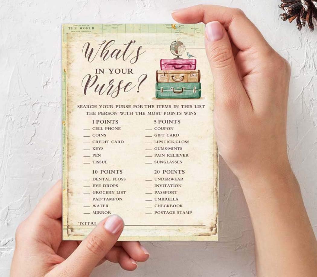 Bachelorette Party Games Set Bundle of 4(50 Sheets Each) Travelling Fun Bridal Shower Games Set