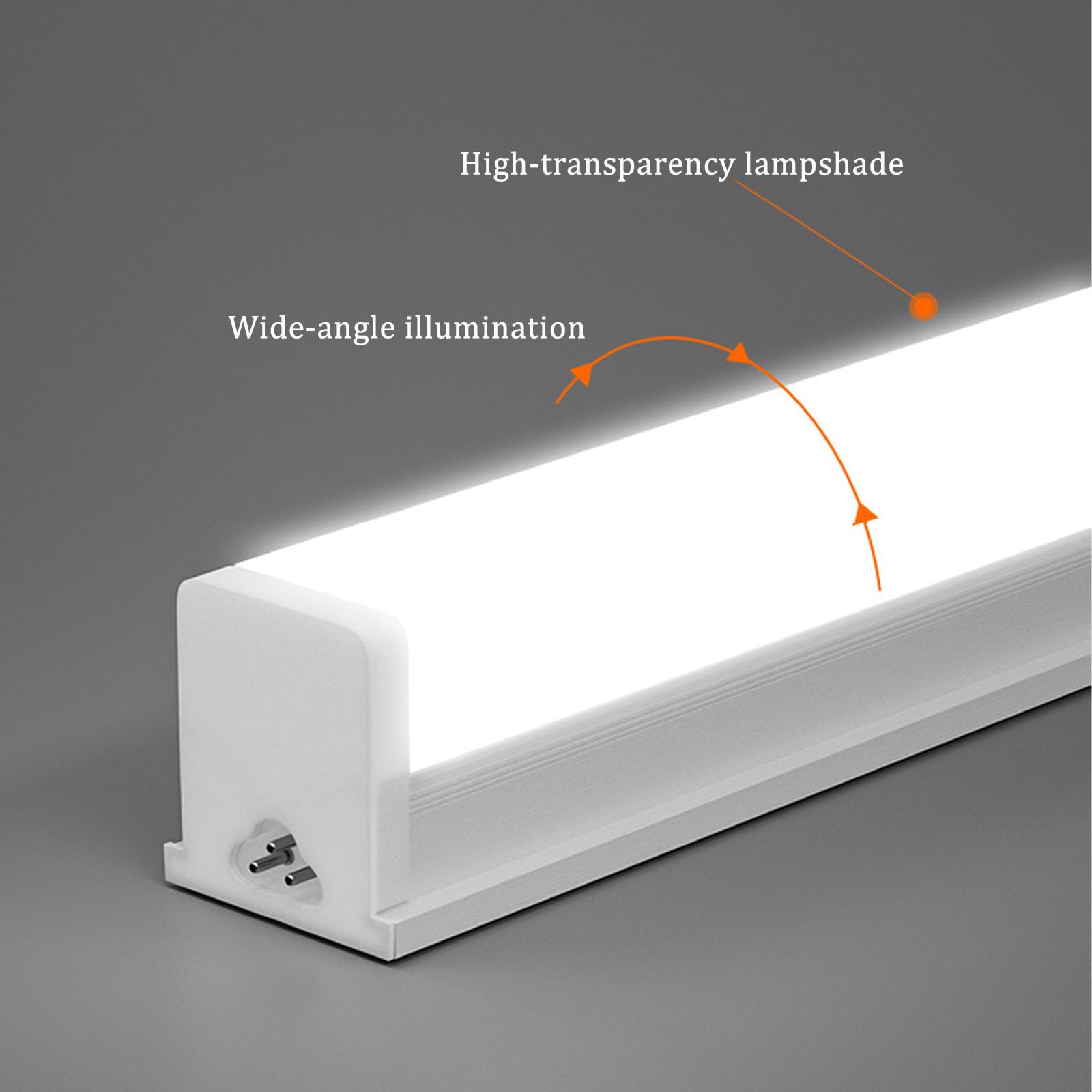 Lampa ścienna LED z przełącznikiem i kablem wtykowym, nowoczesna lampa ścienna, do kuchni, czytania, do salonu, sypialni, szafki kuchennej, stołu warsztatowego (białe, naturalne światło, 90 cm)