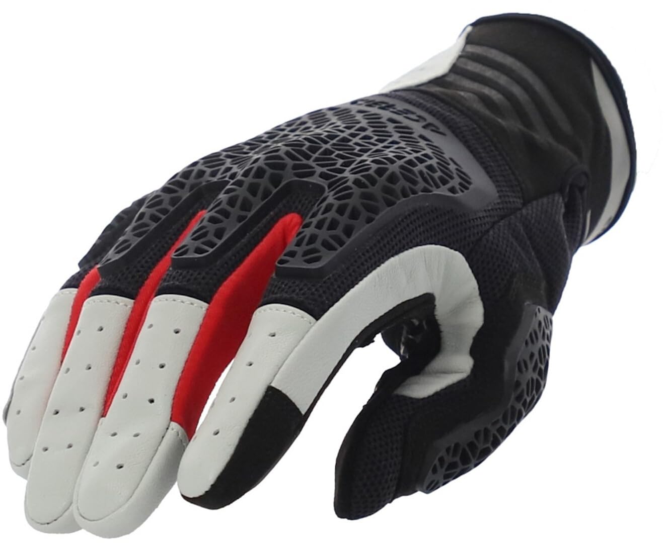 Acerbis Crossover Motorradhandschuhe, czarny/szary/czerwony, S