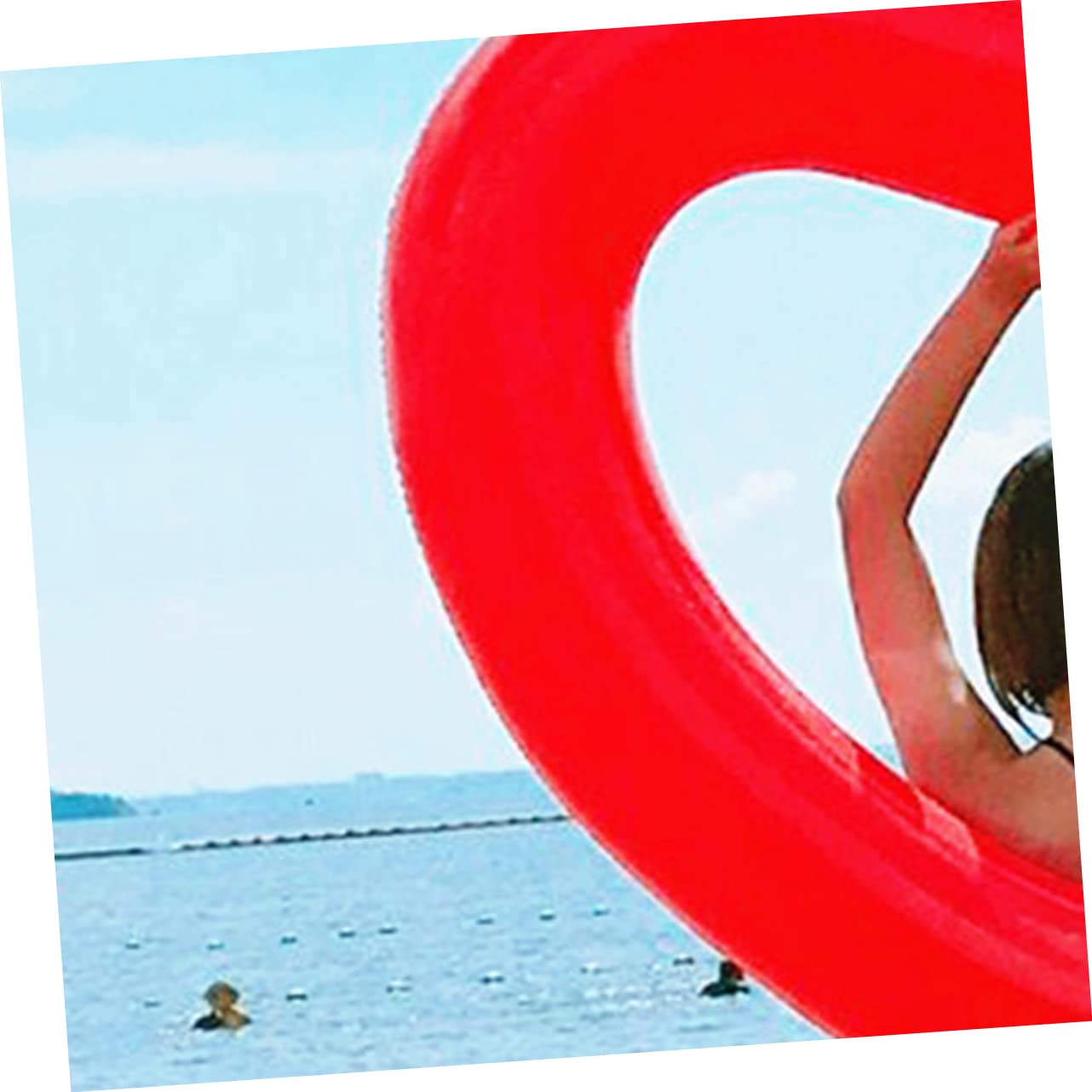 VICASKY 2 Piezas Anillo de natación Flotante Inflable para niños Flotador de Piscina de corazón sillón Inflable Flotador Hinchable Flotador Equipo de natación