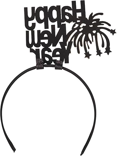 Miniatura 2 de 2024 Happy New Year Headband, Glitter Headwear Party Decorations, One Size Fits Most