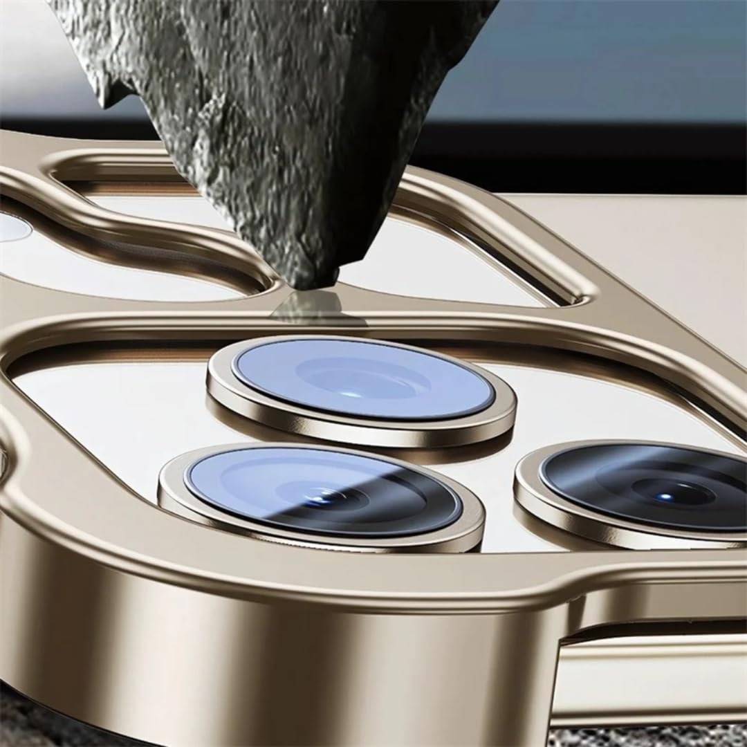 Custodia protettiva in metallo senza cornice con paraurti e angoli rinforzati per iPhone 17 Air 16 E 15 14 13 12 Pro Max Plus 17air 17pro 16e 16pro, cover antiurto per telefono (per iPhone 13 Pro Ma