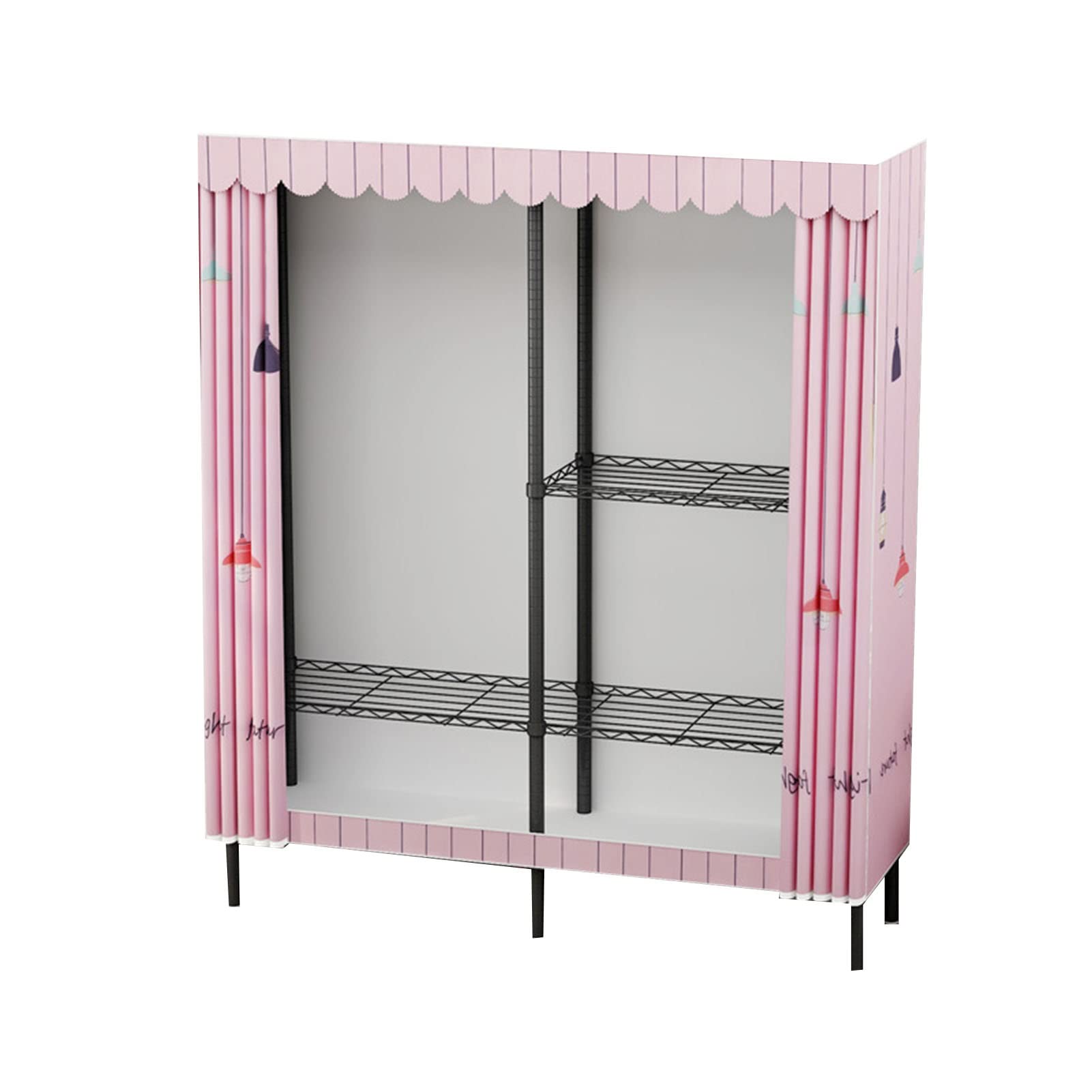 Organizador de ropa portátil para dormitorio y vestidor con estantes de tela