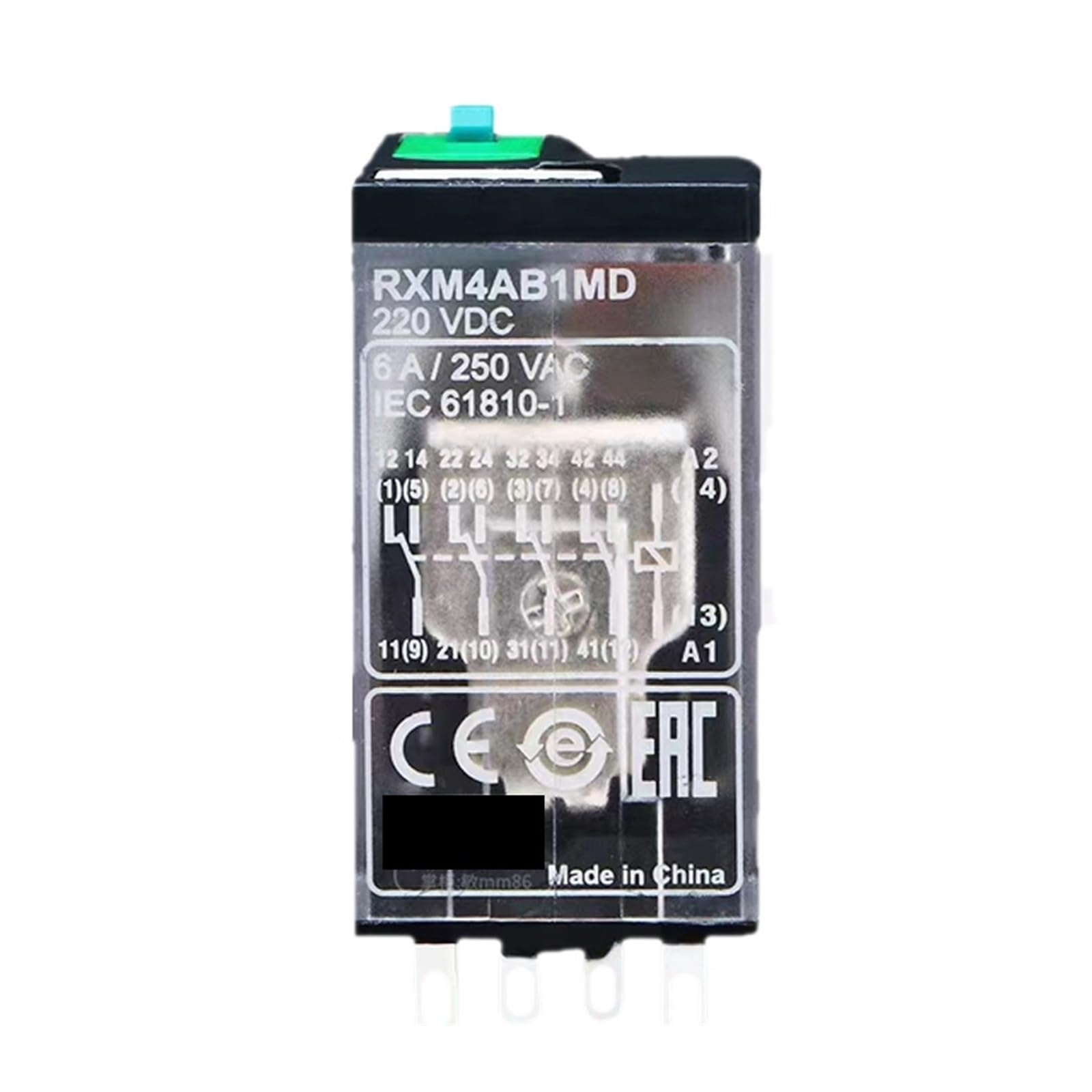 Relais RXM4AB1BD DC 24 V miniature embrochable à quatre inverseurs