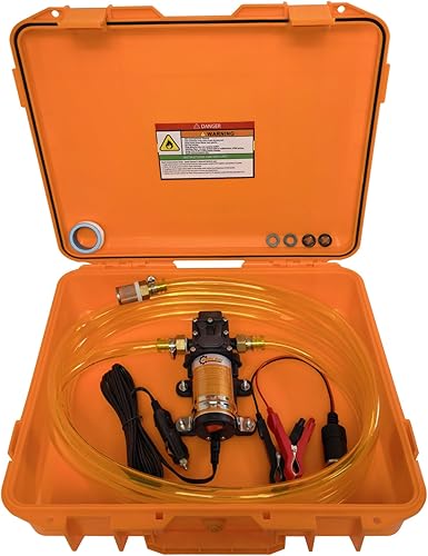 Miniatura 1 de Bomba eléctrica de transferencia de combustible de 12 V CC, transfiere hasta 110 galones de gasolina o diesel por hora, perfecta para automóviles,