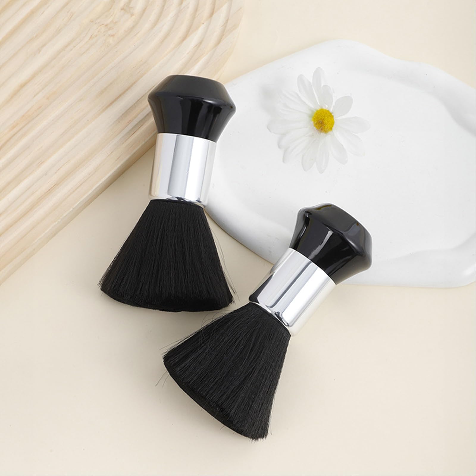 Weiche schwarze große Barbierbürste Neck Duster Brush, Barbier Haar Reinigung Haarbürste Salon Schneiden Friseur Styling Makeup Werkzeuge