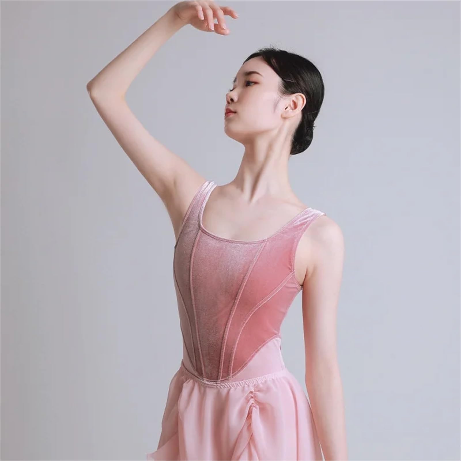 Justaucorps de Ballet Justaucorps De Ballet 2 Pièces For Femmes, En Velours, Sans Manches, For Professeur, Entraînement Spécial, Gymnastique, Yoga, Maillot Bain, Costume Scène