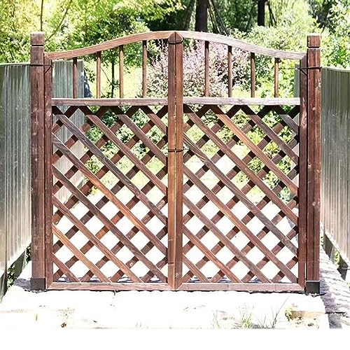 LVLDAWA Gartentore Im Freien, Freistehender Trennzaun Aus Holz Dekorative Trenntür Für Den Haushof Im Freien, Anpassbare Größe (Farbe : Braun, Größe : 70x100cm)