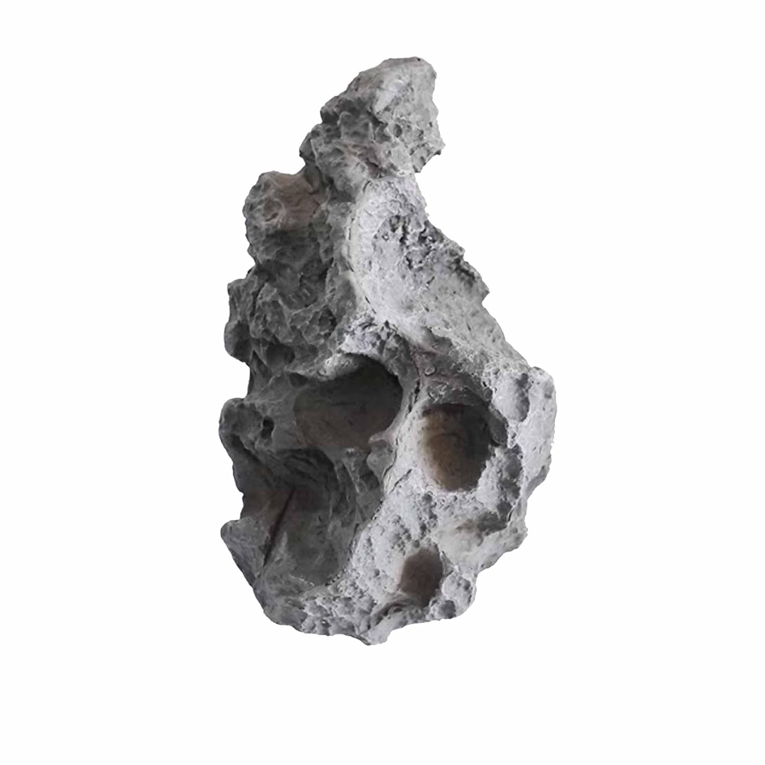 Krajobraz sztuczne skały na podwórko, sztuczne solidne skały z 2 m przezroczystą żyłką wędkarską, do ogrodów, dekoracji akwarium, 49 x 21 x 37 cm