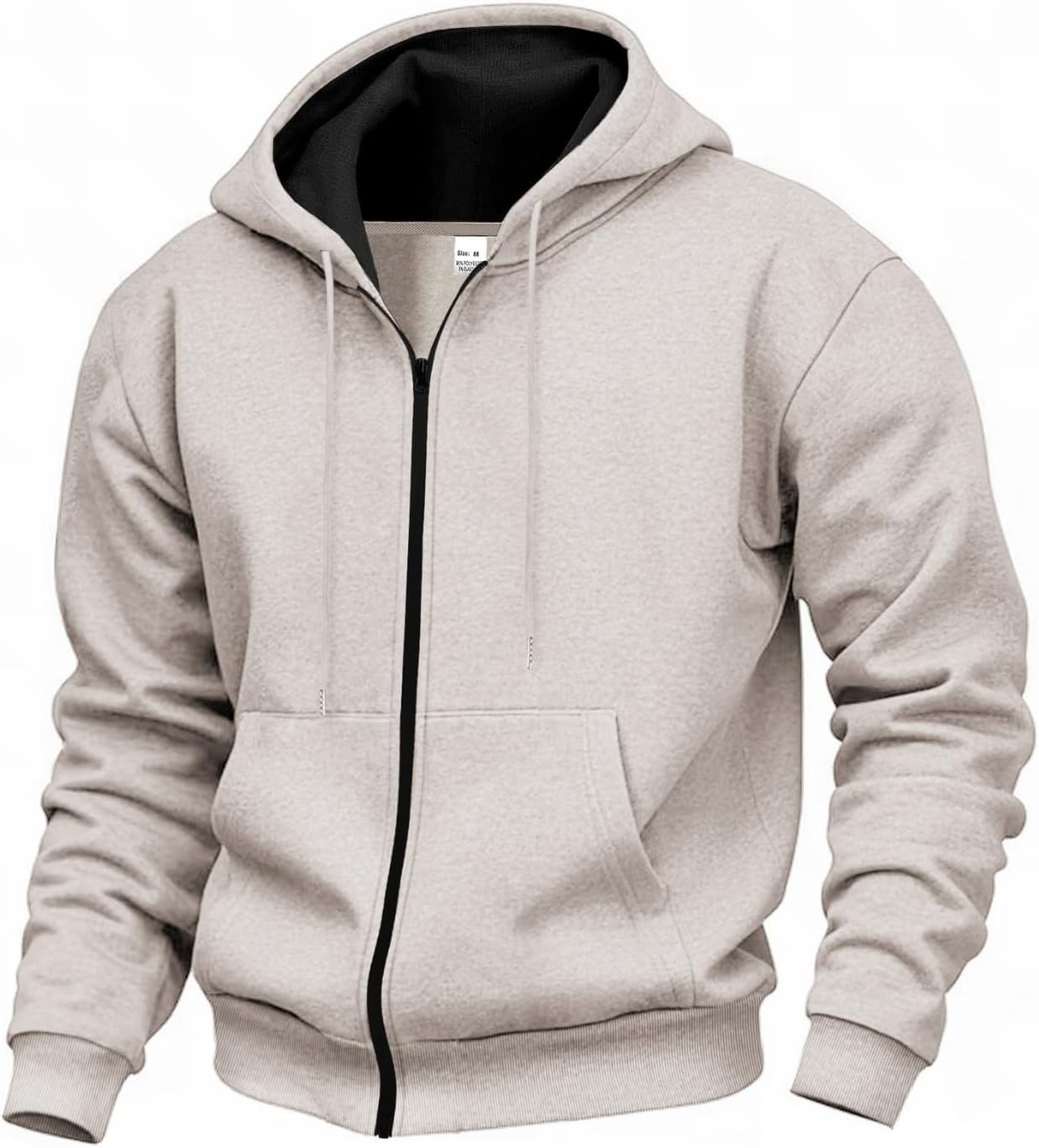 LIZALIG Mens Warm Hoodie Workout Top Casual Hooded Sweatshirt Workout Sports Outdoor Jackets