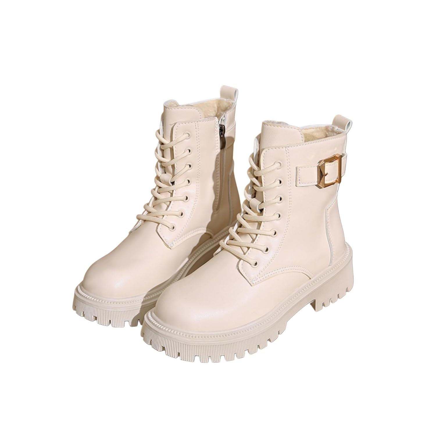 Bota Coturno Feminina Forrada com Lã – Estilo Urbano e Conforto – Solado Tratorado Antiderrapante – Tamanho 37 – Casual e Fashion