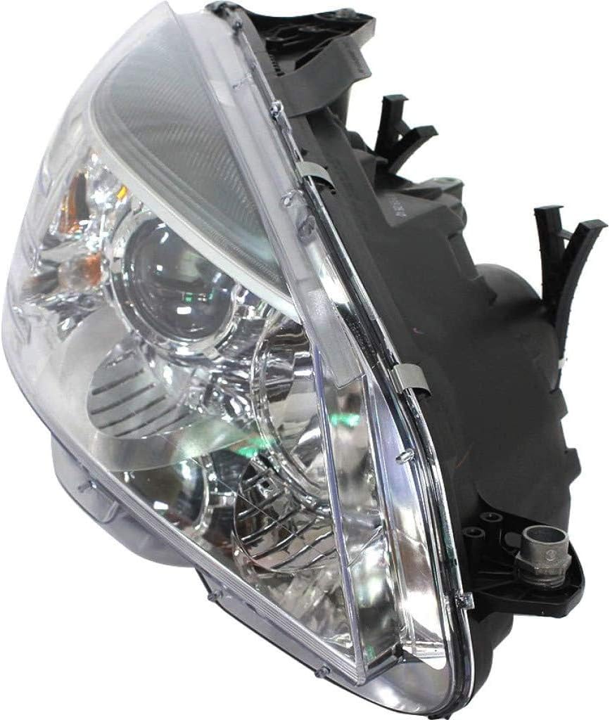 CarLights360 For Mercedes-Benz C-Class Headlight Assembly 2008 09 10 2011 Pair Driver and Passenger Side Chrome DOT Certified | MB2502163 | MB2503163 | 204 906 55 03