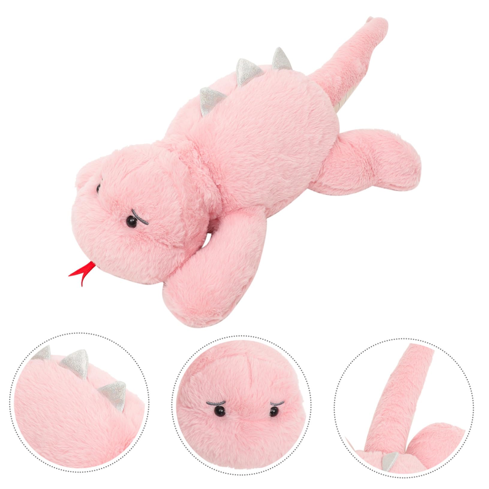 Peluche de Dinosaurio Rosa 1 Pieza de Felpa y PP Algodón