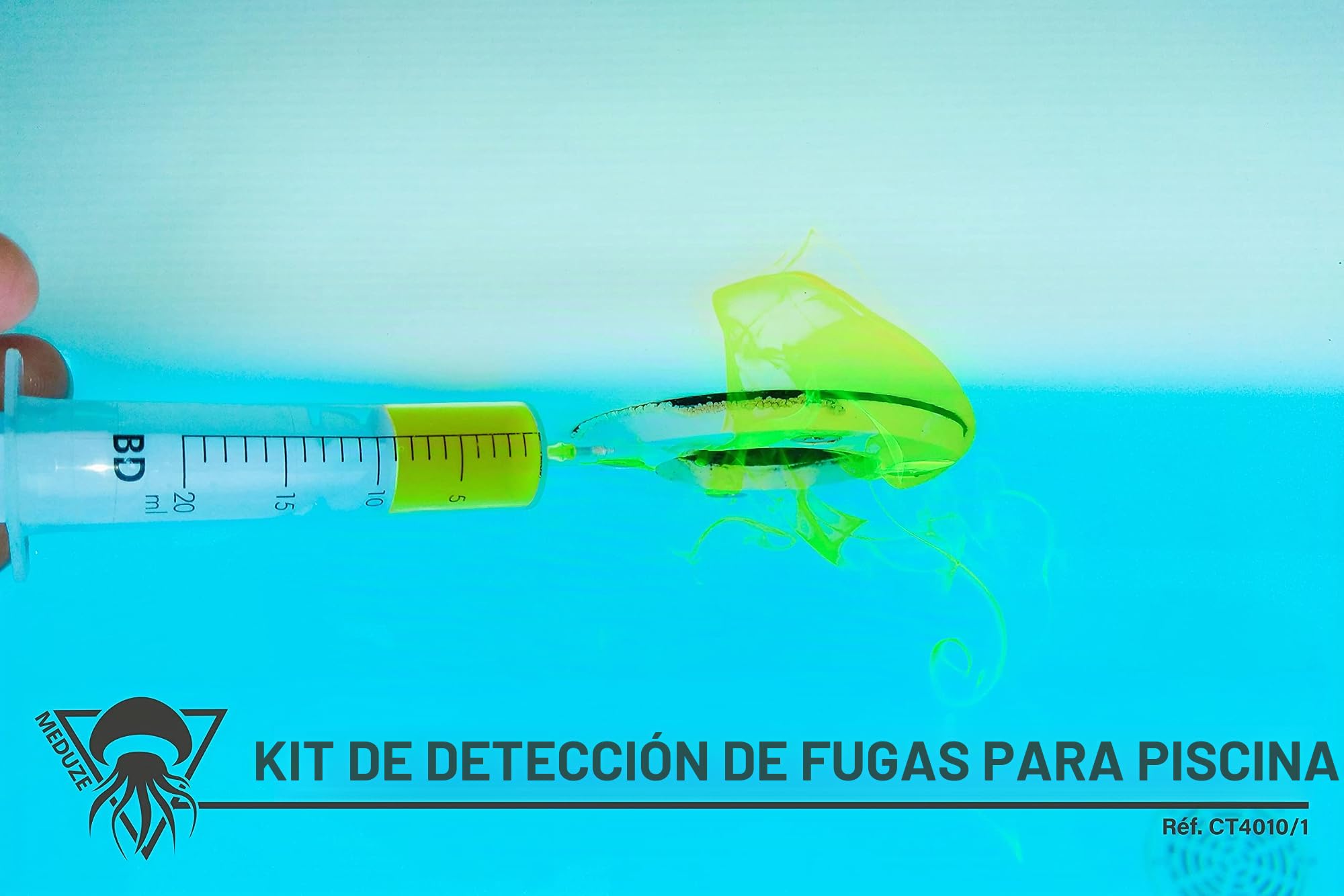 Méduze – Kit de búsqueda de fugas de agua para piscina 1L – Listo para usar