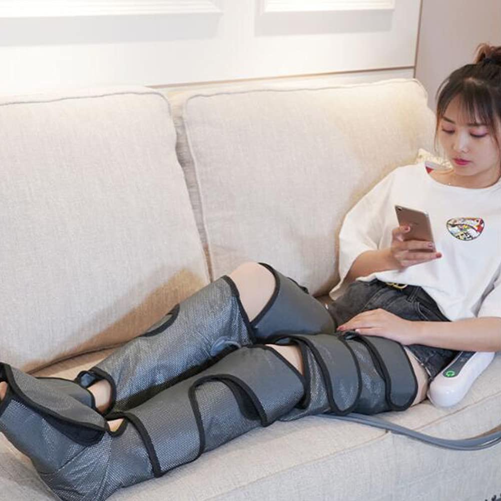 Pneumatyczny masażer nóg Fizjoterapia Buty regeneracyjne System obiegu powietrza, 4 tryby 3 intensywności 360° Masaż stóp do masażu Relaks Łydki Stopy Udo