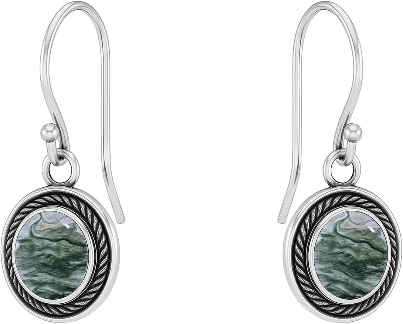 Aqua Chalcedony Earrings for Women – 925 Sterling Silver Dangle Drop Earrings, Handmade Gemstone Jewelry, Boho Chic Fashion Earrings, Gift for Her MSJ By Monica