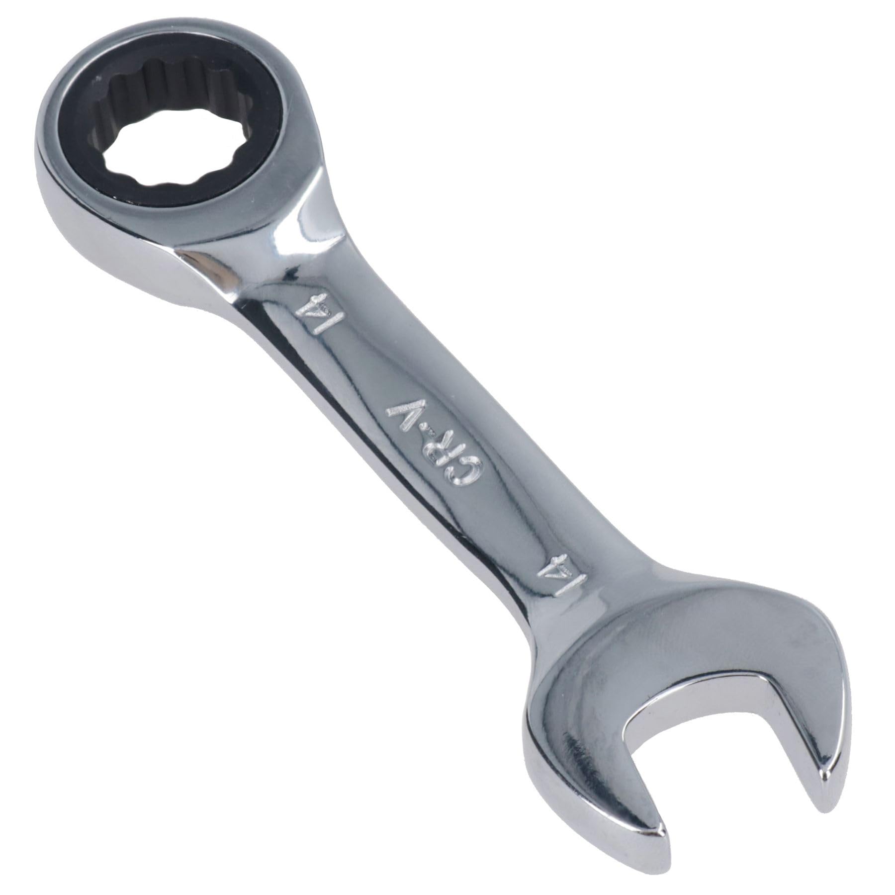 AB Tools-US Pro 14mm Stubby Ratchet Combination Spanner Metric Wrench 72 Teeth SPN07 โ image 1