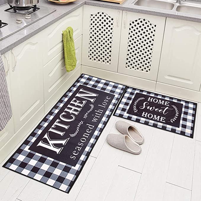 Buy AAZEEM Kitchen Floor Mat & Runner with Anti Skid Backing, Set of 2