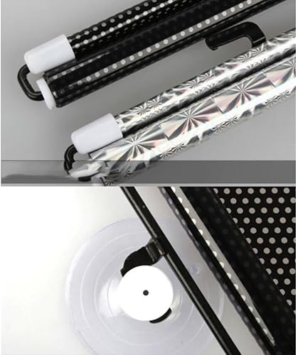 Miniatura 6 de PartyKindom Persianas enrollables opacas con ventosas, 49. 21 x 15. 74 pulgadas, persianas enrollables sin cordón para puerta de ventanas, cortinas