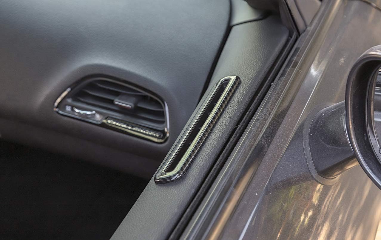 GZXinWei Carbon Fiber Inner Door Air Vent Outlet Cover Trim for Dodge Challenger 2015-2020 2021 2022 2023 Interior Panel Sticker