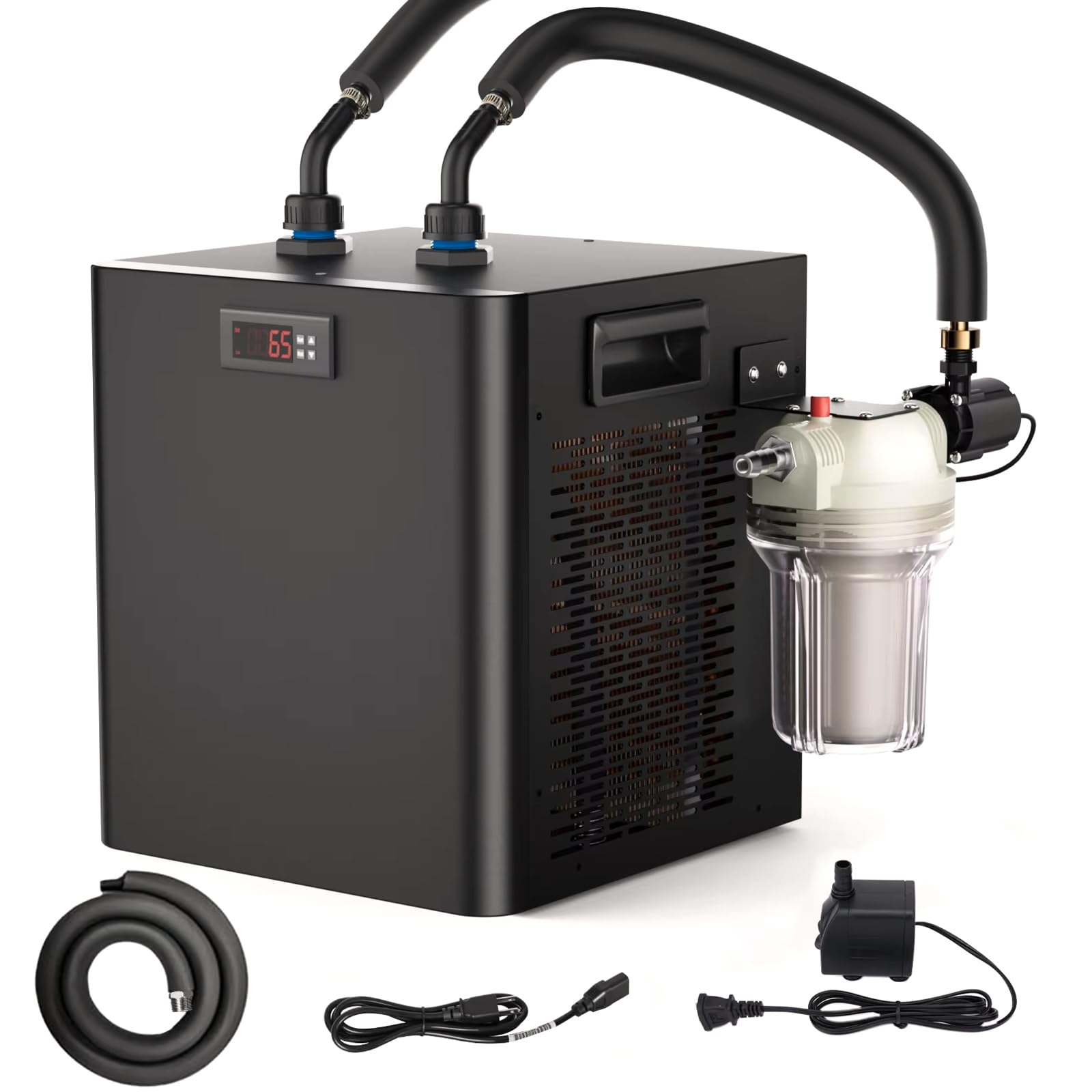 Enfriador de baño frío con filtro y bomba, sistema de refrigeración de temperatura constante de 79 galones, 5-40 ℃, pantalla LED para bañeras y uso universal