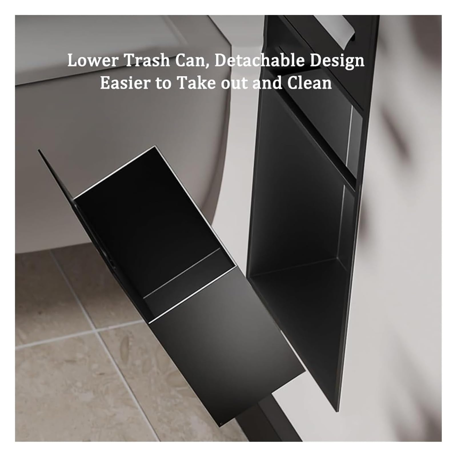 Nicho de ducha de acero inoxidable, nicho de pared, armario de metal impermeable para inodoro, estante empotrado para almacenamiento de baño, champú, artículos de tocador, negro, 66 x 30 x 14 cm