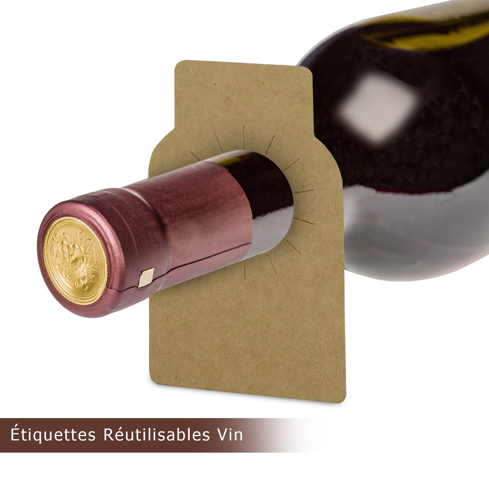 NIYATA 100 etichette per bottiglie di vino,etichette per cantina, 5,7 x 8,9 cm, etichetta vergine riutilizzabile, per contrassegnare l'annata, tipo di vino