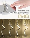 Yarra-Decor Lampe de chevet moderne Spiral - 3 Couleurs Touch Control LED Lampe de table, Table de chevet escamotable pour chambre à coucher & Bureau(3000K 4000K 5000K)