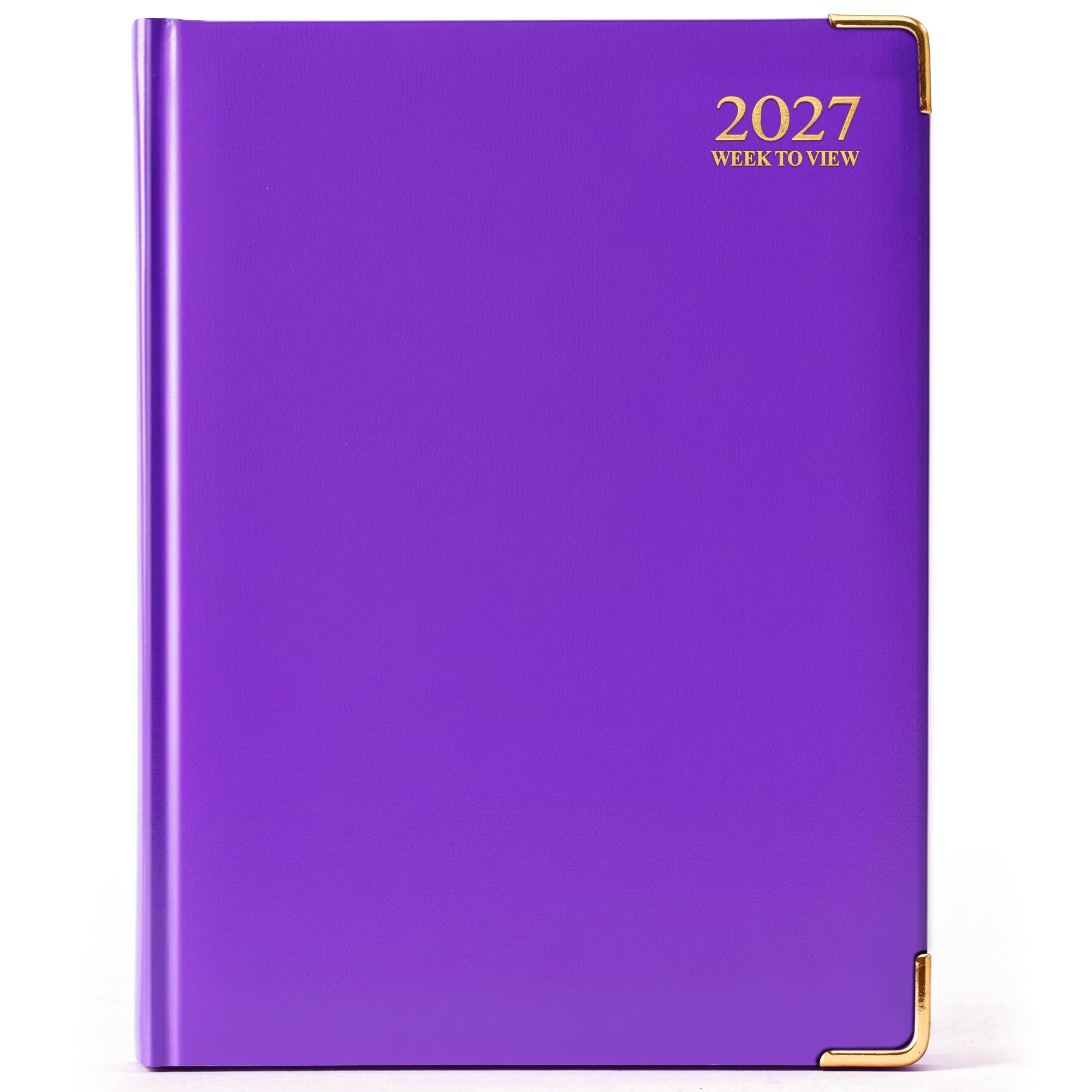 G4GADGET A5 2027 Week to View Purple Diary Gilt Edges Hardback