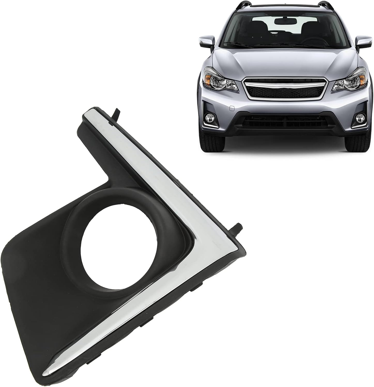 Acouto crosstrek fog lights cover, Front Bumper Fog Light Driving Light Cover Replacement for Crosstrek 2016-2017 Car Front Lower Bumper Fog Light Cover Trim Bezel(Left: