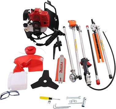 4 in 1 Multi Functional Trimming Tools 52cc Backpack Multifunctional Garden Trimmer, Gas Weed Trimmer for Lawn, Yard, Park & Hedge Trimming, Heavy Duty Trimming Tool for Home Garden & Outdoor Use