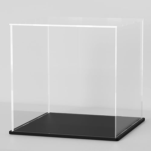 HOPEME Caja de acrílico de 10 pulgadas para coleccionables vitrina de acrílico transparente para almacenamiento de figuras de acción vitrina de