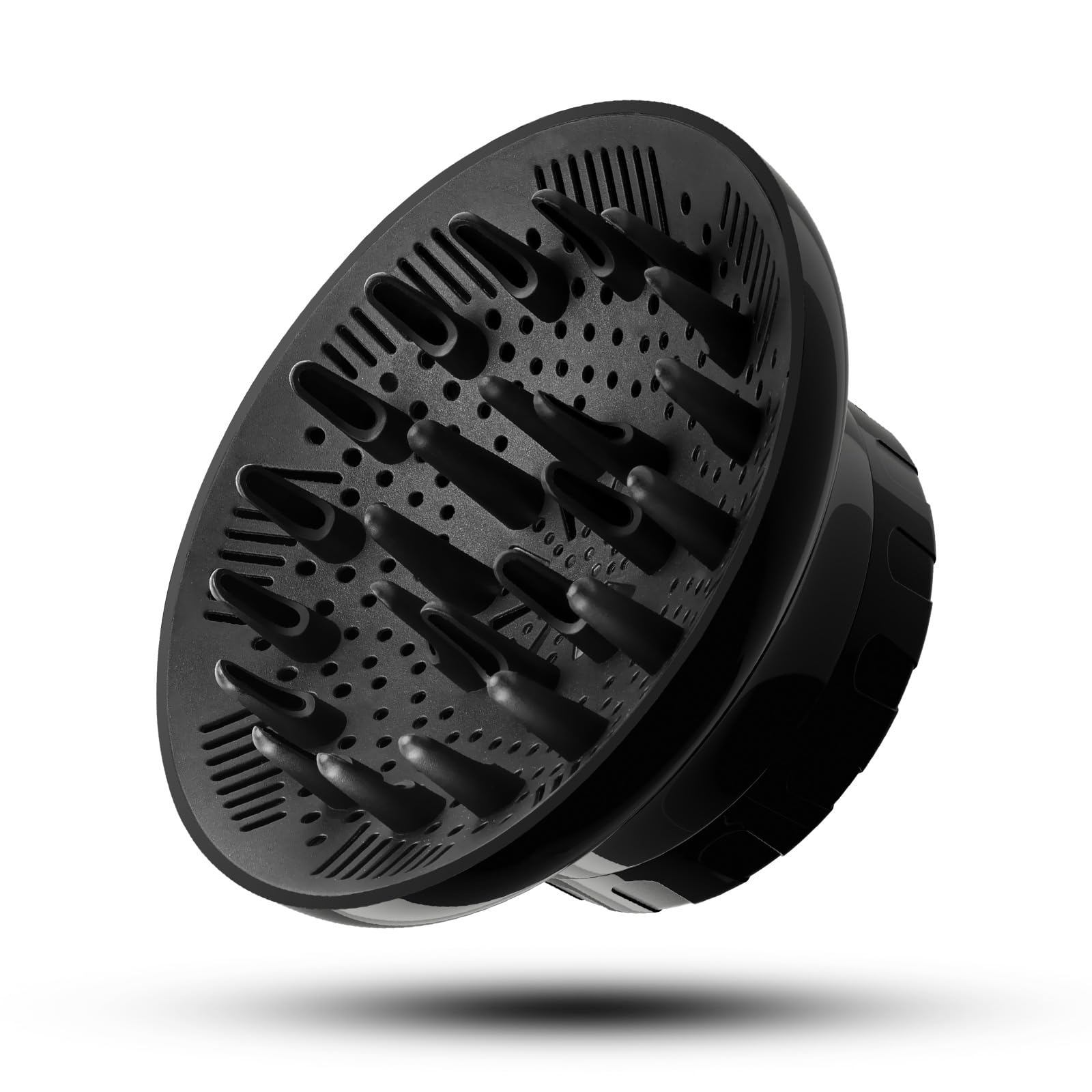 Diffuser Attachment for Hair Dryer,Hair Diffuser,Hair Diffuser For Curly Hair,Diffuser Hair Dryer,Universal Blow Dryer Defuzzer 1.4-2.6'' Nozzle,Black