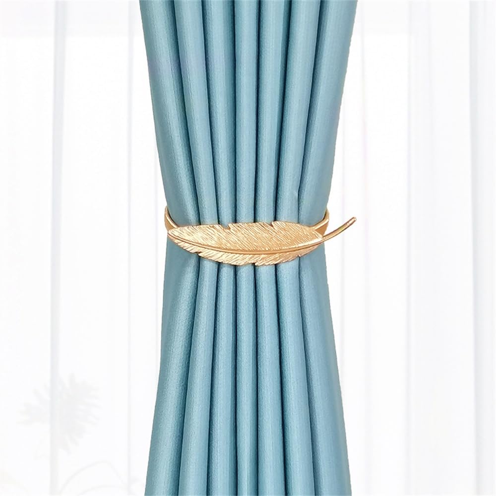 4Pack Curtain Tiebacks Aluminum Alloy Spring Design Curtain Holdback