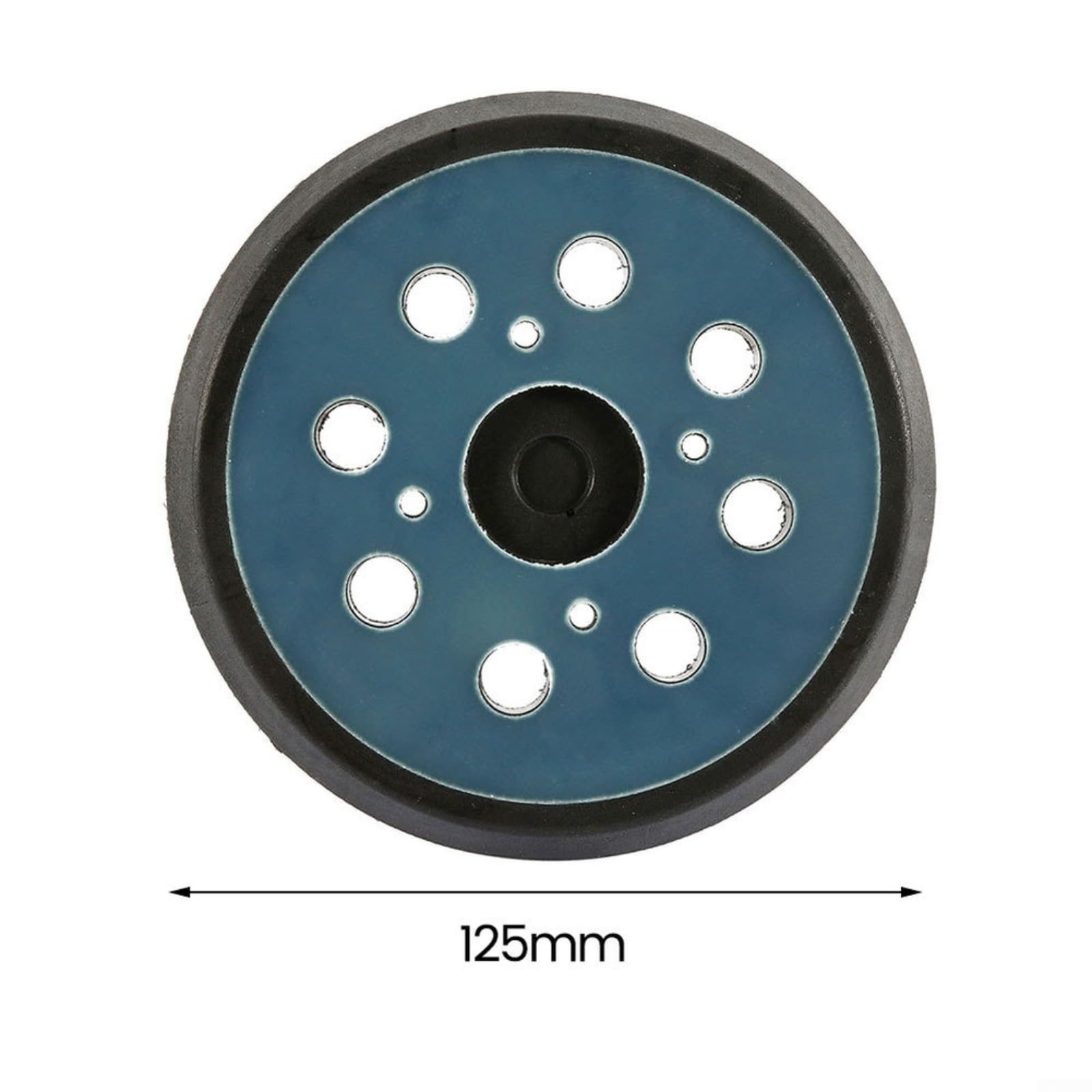 Disco abrasivo a 8 fori in pollici, piastra di supporto per lucidatura da 125 mm per levigatrice smerigliatrice, materiale PA6-GF30 con design di raffreddamento a 4 ventole,