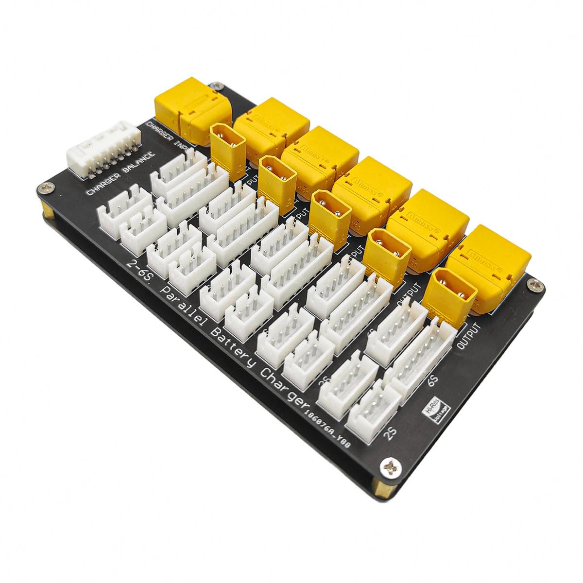 Lipo Battery Parallel Charging Board 2 in 1 Piastra di ricarica parallela XT30 XT60 Plug Supporta 5 confezioni per 2S-6S Lipo Battery