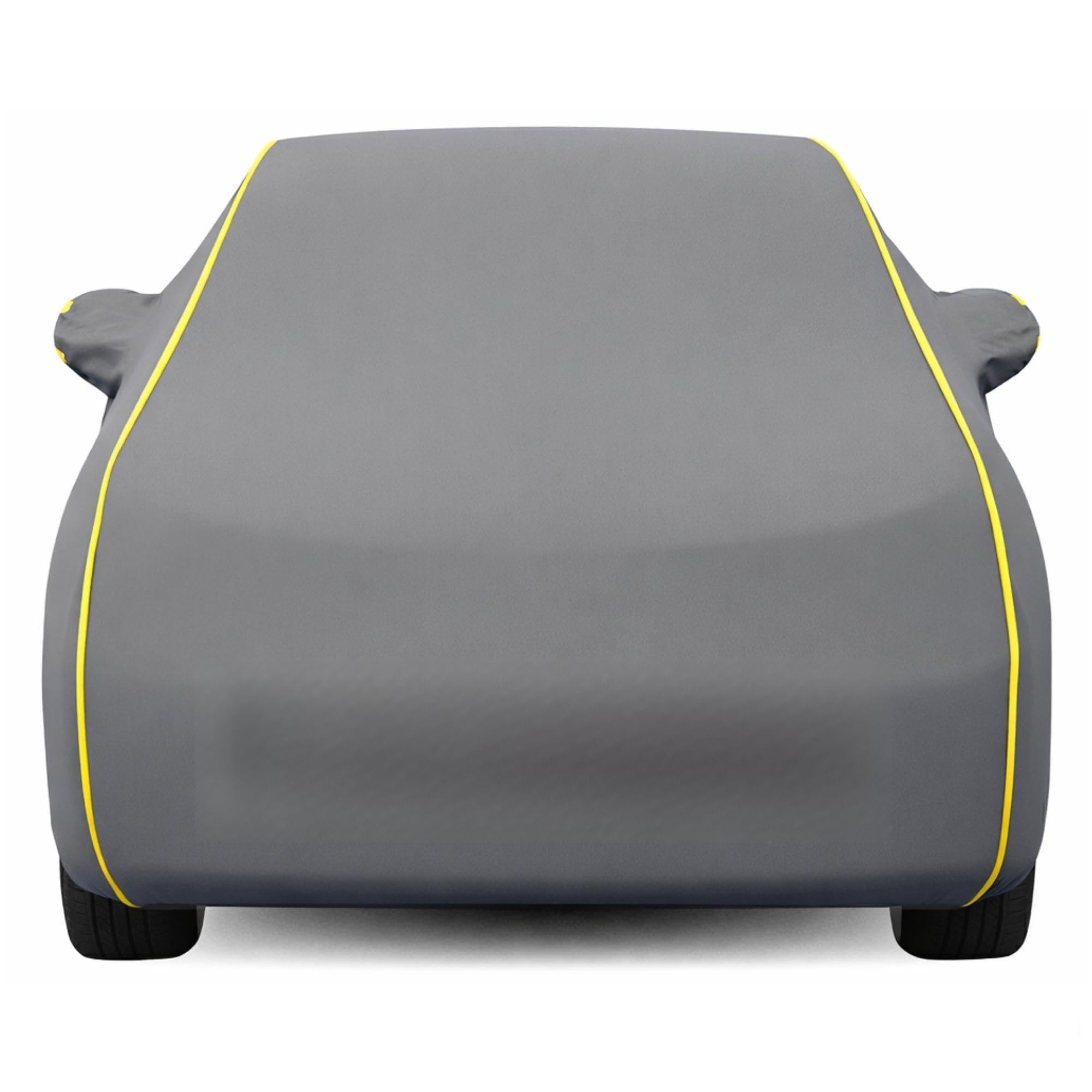 Kayme Premium Grey Punch Car Cover Waterproof for (All Models & Variants – Petrol, Diesel, CNG & EV) |Speacially Custom Fit with Mirror Pockets |All-Weather Protection - Outdoor Car Body Cover