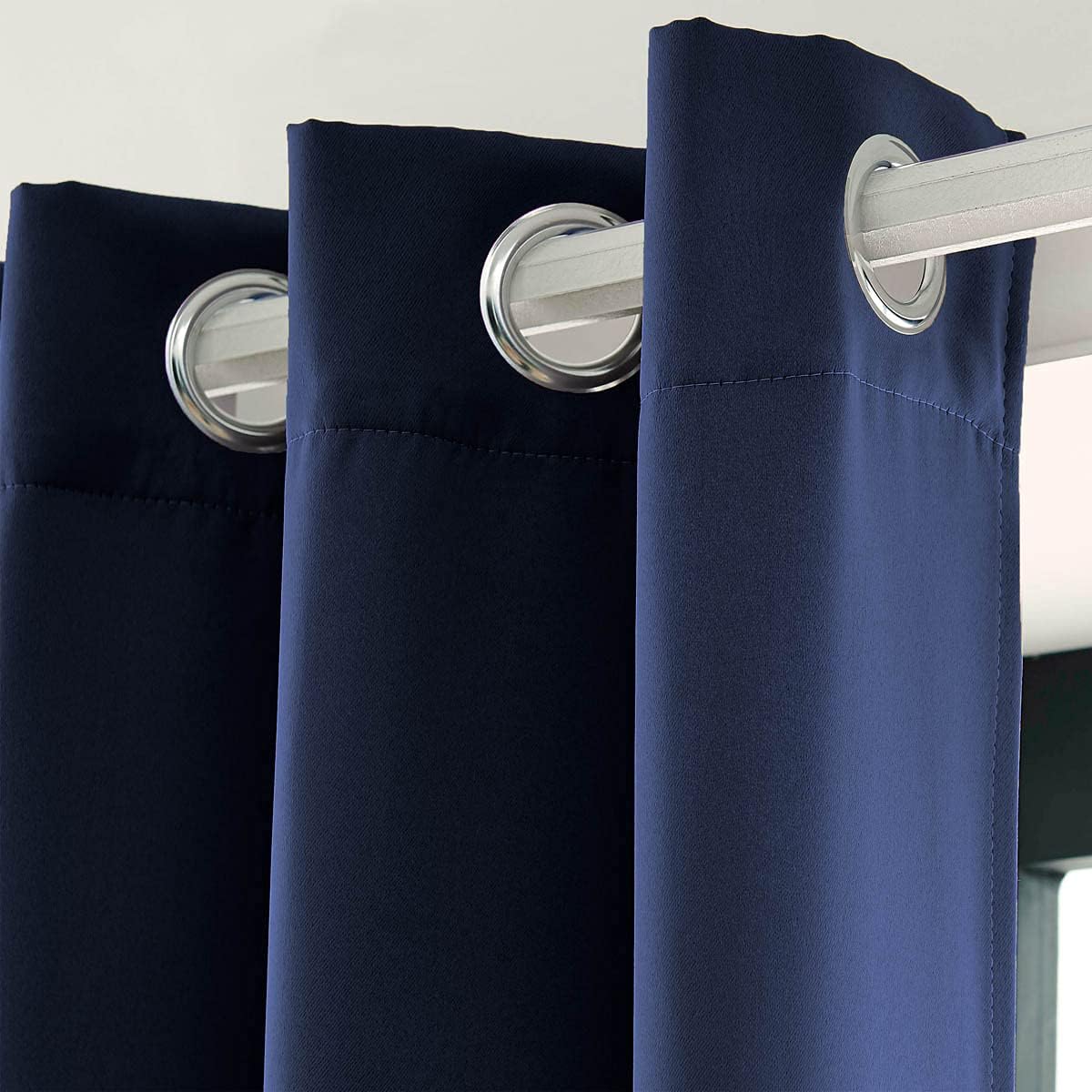 LA PALMA Thermal Insulated Blackout Darkening Grommet Living Room Curtains Window Drapes for Bedroom Pack of 2 Panels - Image 8