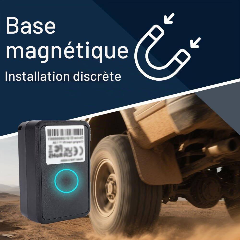 4G Mini Traceur GPS TK913, Traqueur Suivi Temps Réel, APP sans Abonnement, Étanche et Aimanté, Alarme SMS,Parcours Historique Tracker GPS Antivol pour Voiture, Moto, Vélo, Scooter, Enfant