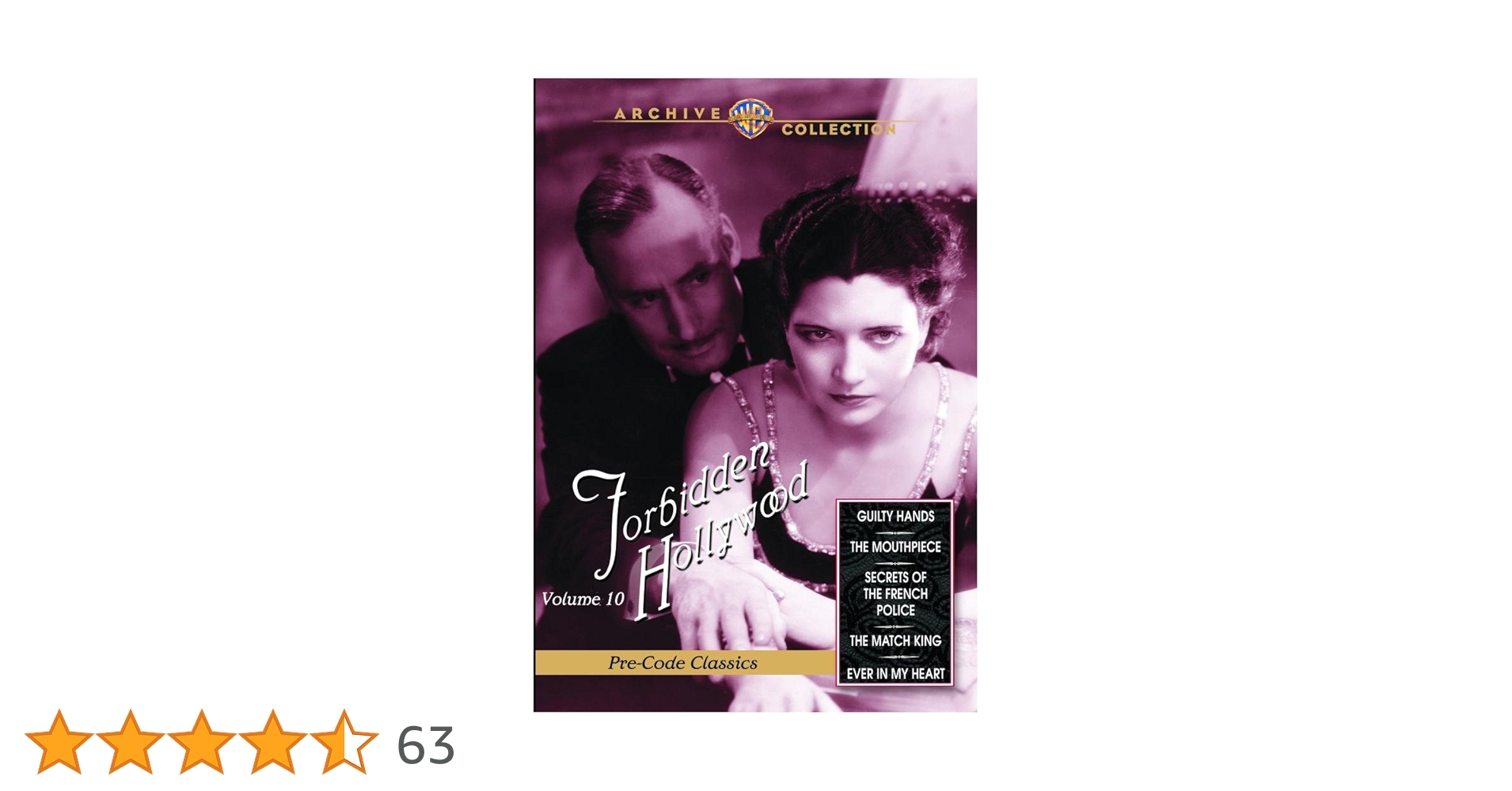 (未使用･未開封品)Forbidden Hollywood Collection: Volume 10 [DVD] Forbidden Hollywood Collection: Volume 10: Amazon.ca