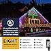 XTF2015 105ft 300 LED Christmas String Lights, End-to-End Plug 8 Modes - UL Certified - Outdoor Indoor Fairy Lights for Tree, Patio, Garden, Party, Wedding, Holiday (Multicolor)
