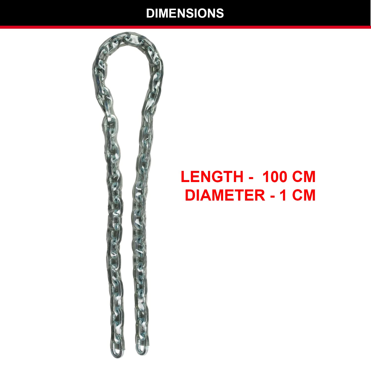 Master Lock 8011EURD Catena in Acciaio Cementato Rivestimento Vinile, Trasparente, 1 m