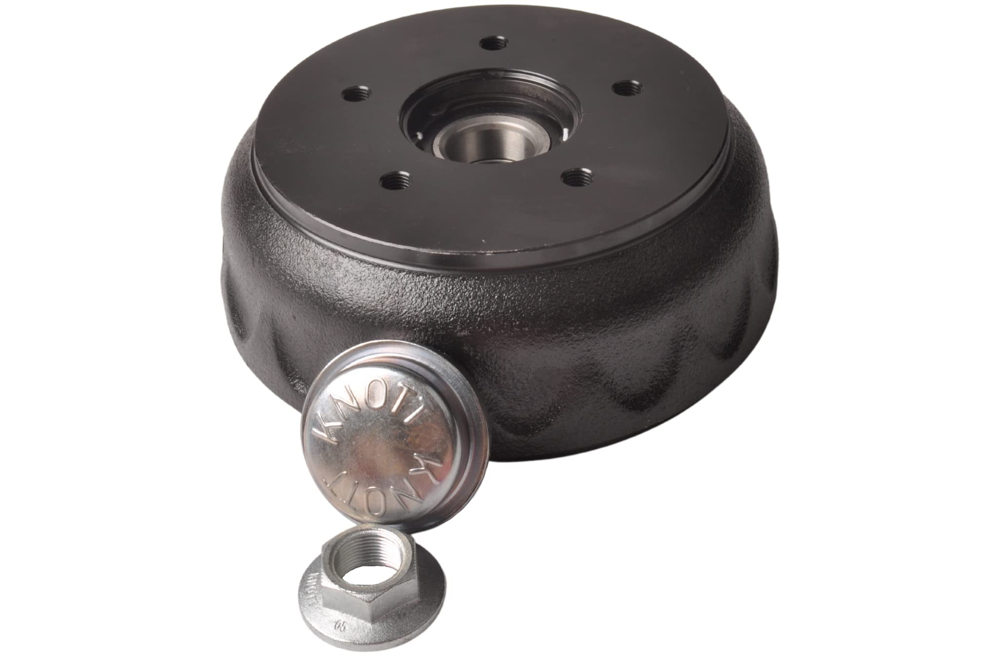 Knott Tambores de freno, 200 x 50 mm, 5 x 112, incluye tuerca de brida y tapa de buje