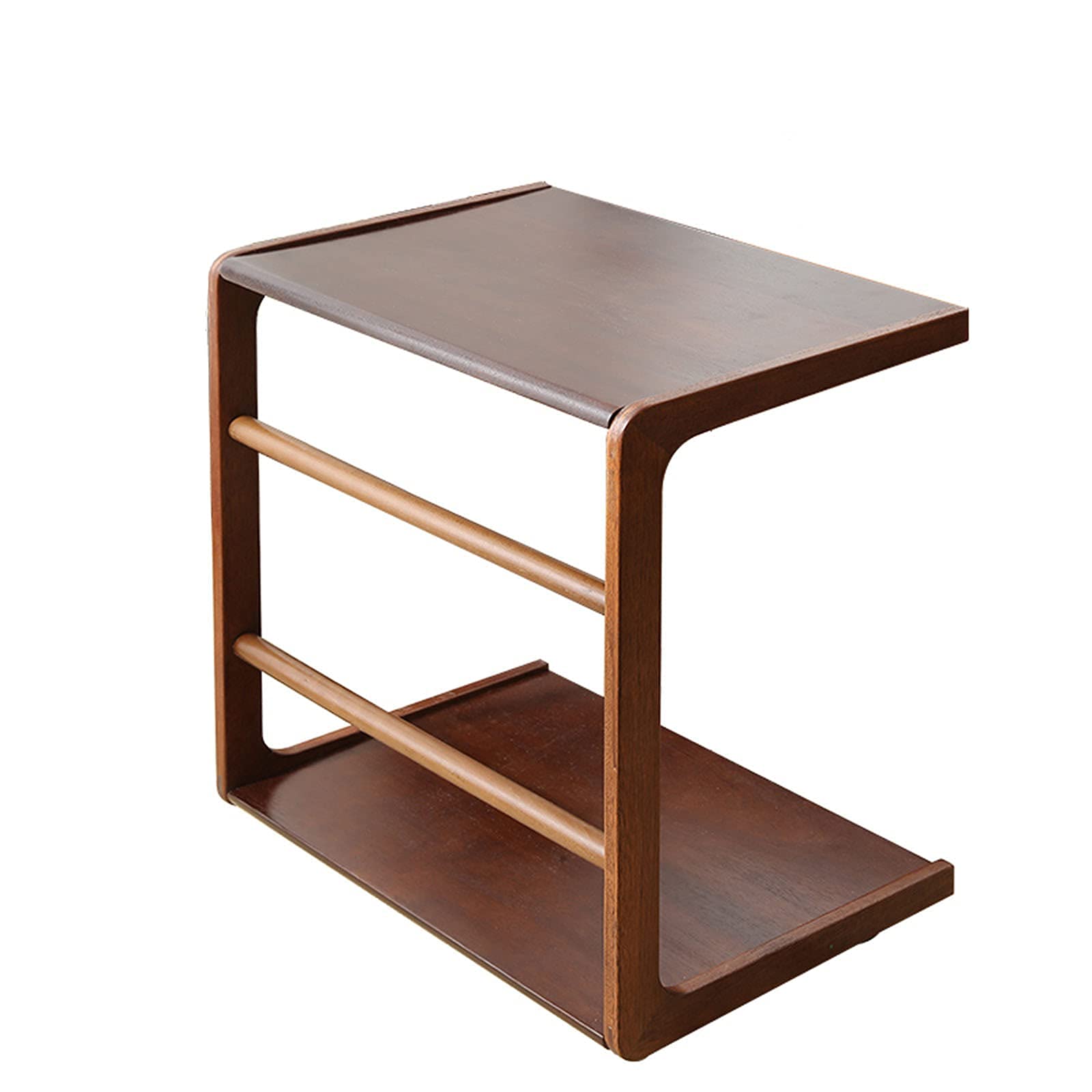 Amazon.com: KROVEDY Solid Wood C Shaped Table Brown,Japanese